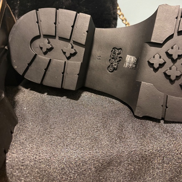 Coach Metallic Bronze Platform Loafers | Chunky Lug Sole | Size 11 - Picture 3 of 4